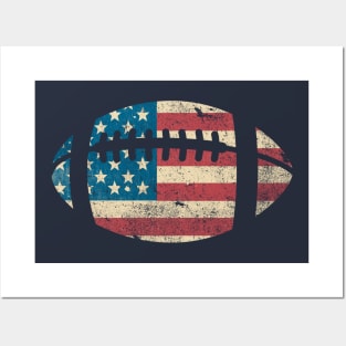 American Football Patriotic Flag Posters and Art